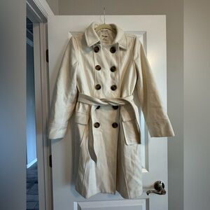 Old Navy Women's Cream Pea Coat